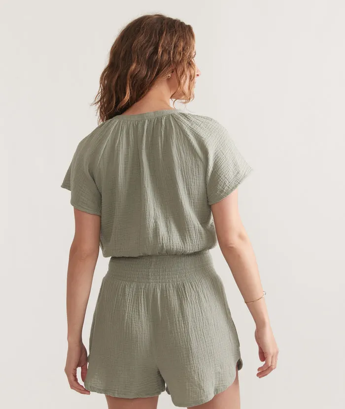 Bella Double Cloth Romper