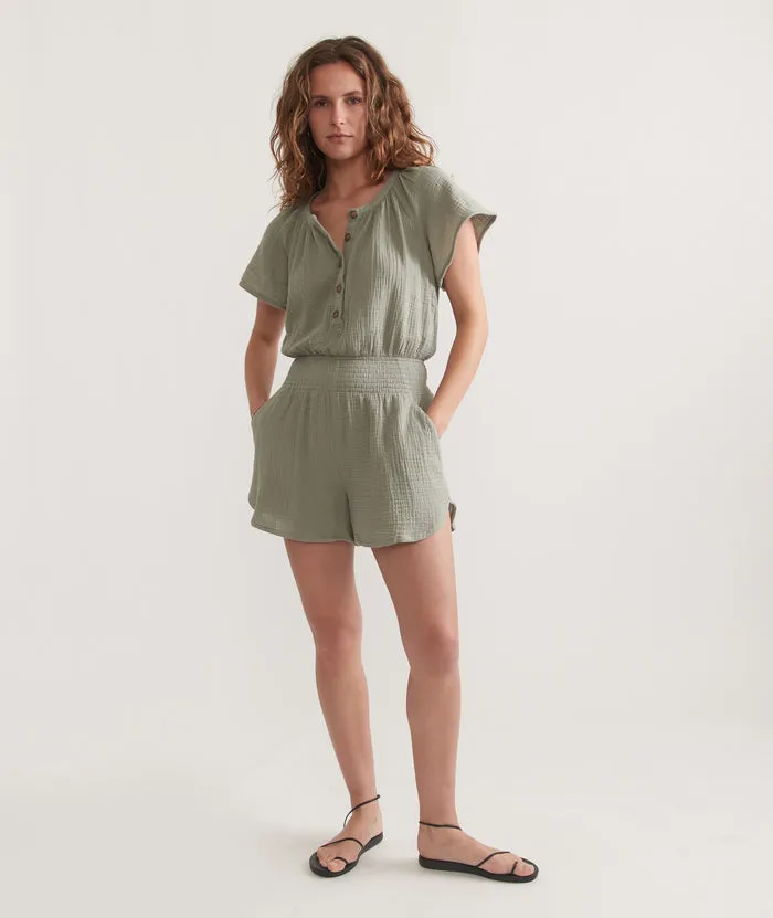 Bella Double Cloth Romper
