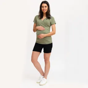 Bella Maternité Black Maternity Denim Shorts  - Clement
