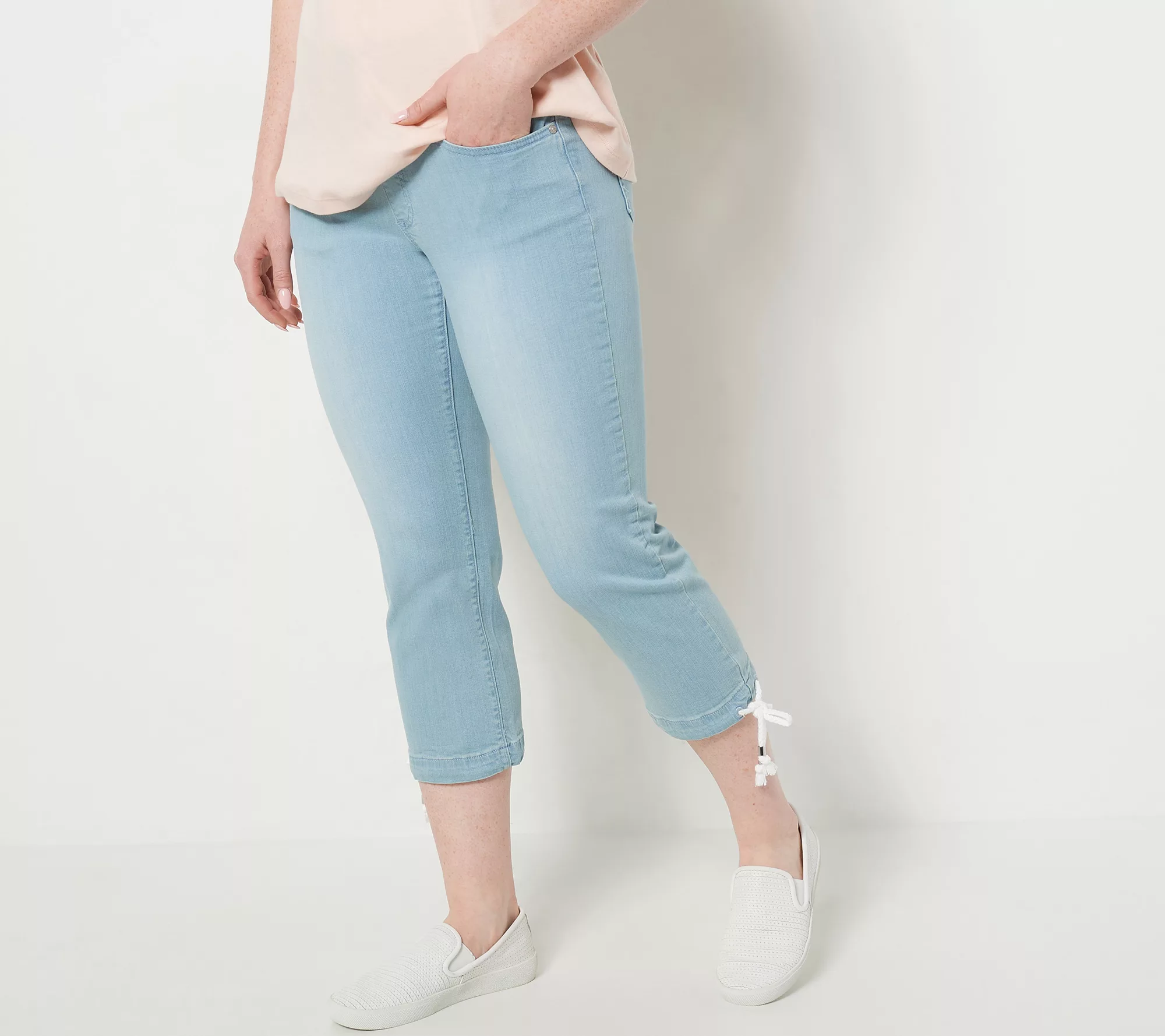 Belle by Kim Gravel TripleLuxe Denim Pull-On Capri Jeans