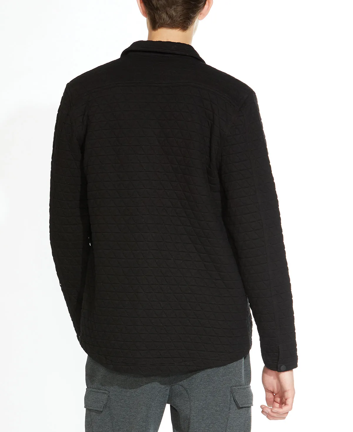 Bennett Quilted Shirt Jacket (Black)