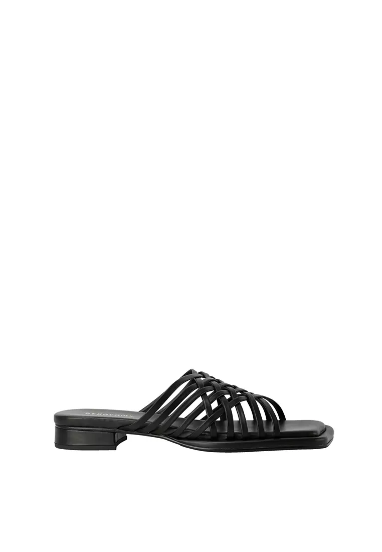 BERACAMY BERACAMY Strappy Cross-band Slipper - Black