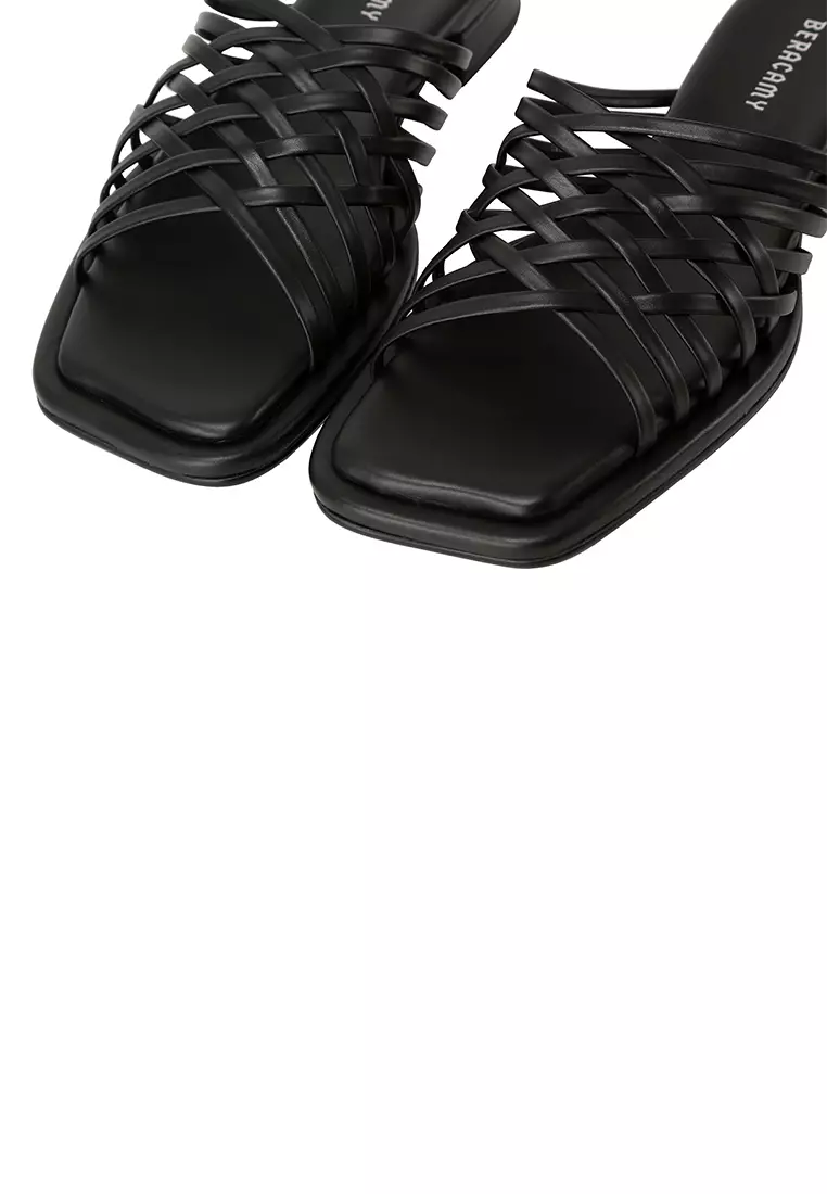 BERACAMY BERACAMY Strappy Cross-band Slipper - Black