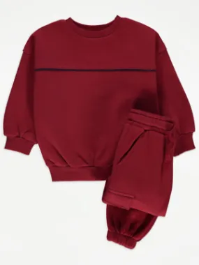 Berry Sweatshirt and Cargo Joggers Set | Kids | George at ASDA