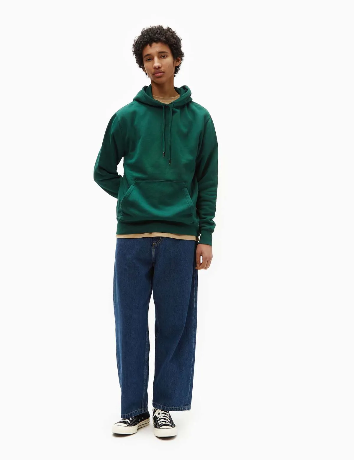 Bhode Oversized Pocket Hoodie swearer - Forest Green