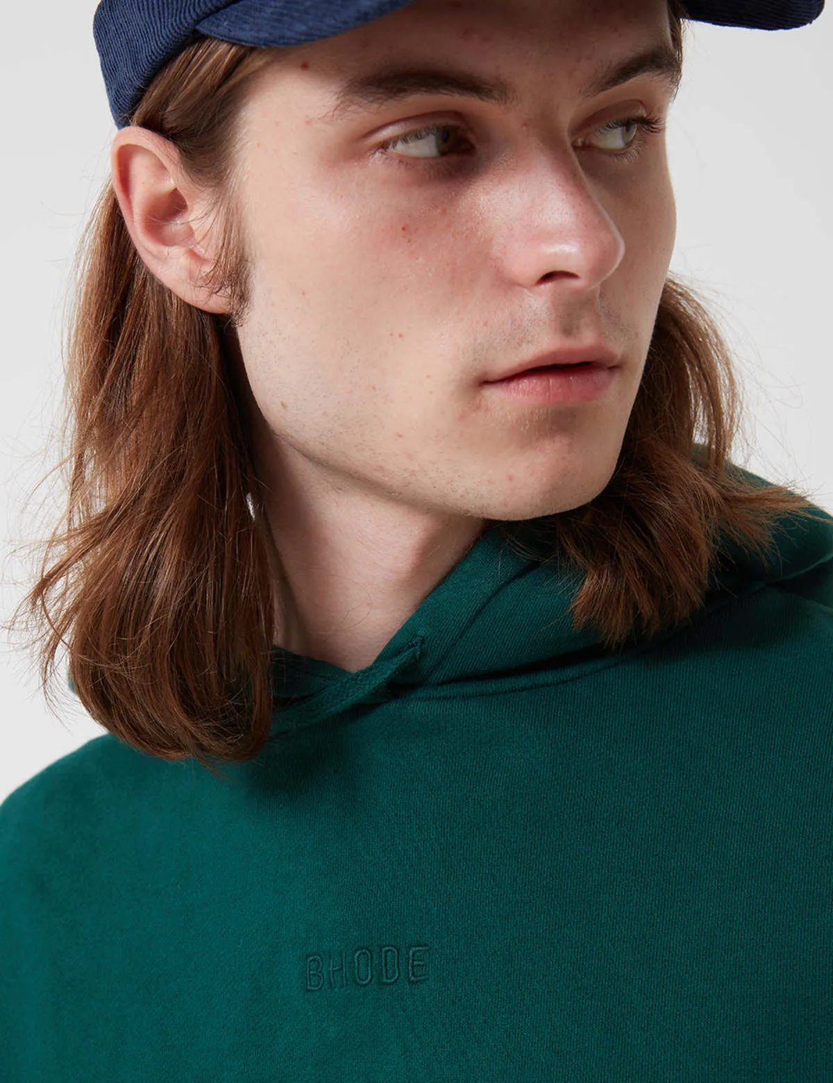 Bhode Oversized Pocket Hoodie swearer - Forest Green