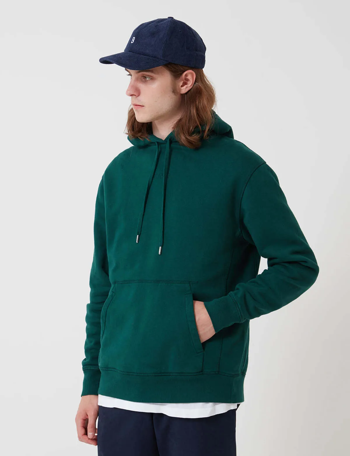 Bhode Oversized Pocket Hoodie swearer - Forest Green