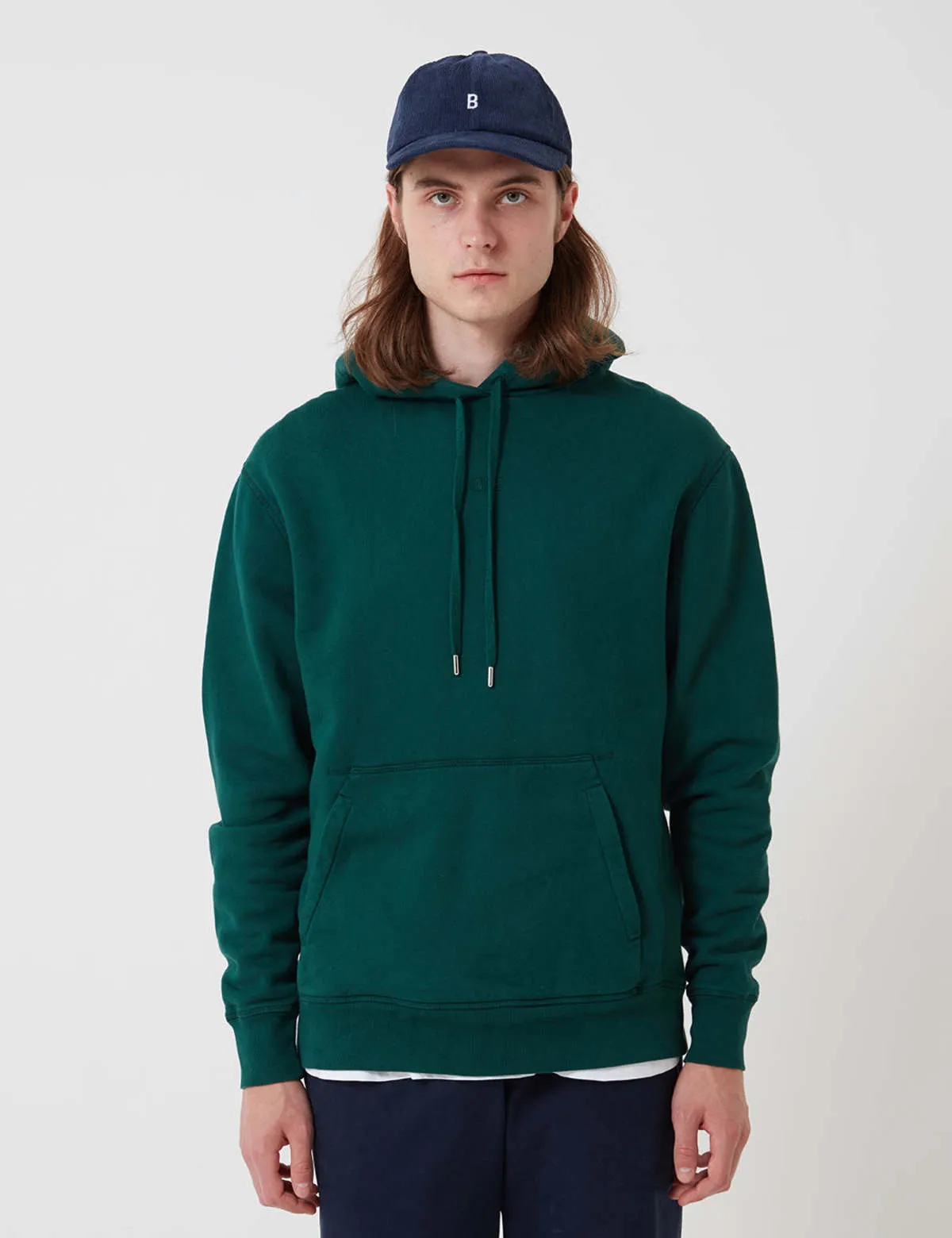 Bhode Oversized Pocket Hoodie swearer - Forest Green