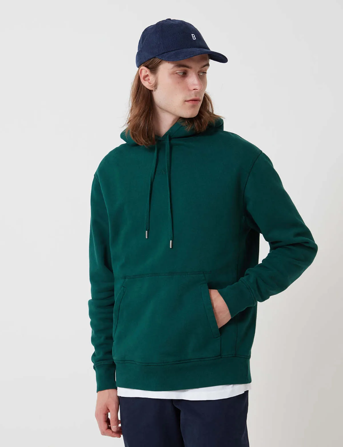 Bhode Oversized Pocket Hoodie swearer - Forest Green