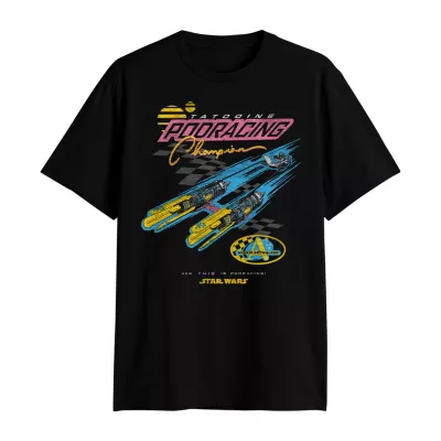 Big and Tall Mens Crew Neck Short Sleeve Regular Fit Star Wars Graphic T-Shirt