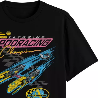 Big and Tall Mens Crew Neck Short Sleeve Regular Fit Star Wars Graphic T-Shirt