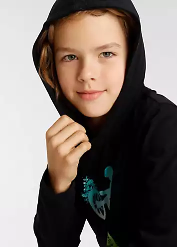 Biker Print Hoodie by Kidsworld | Look Again