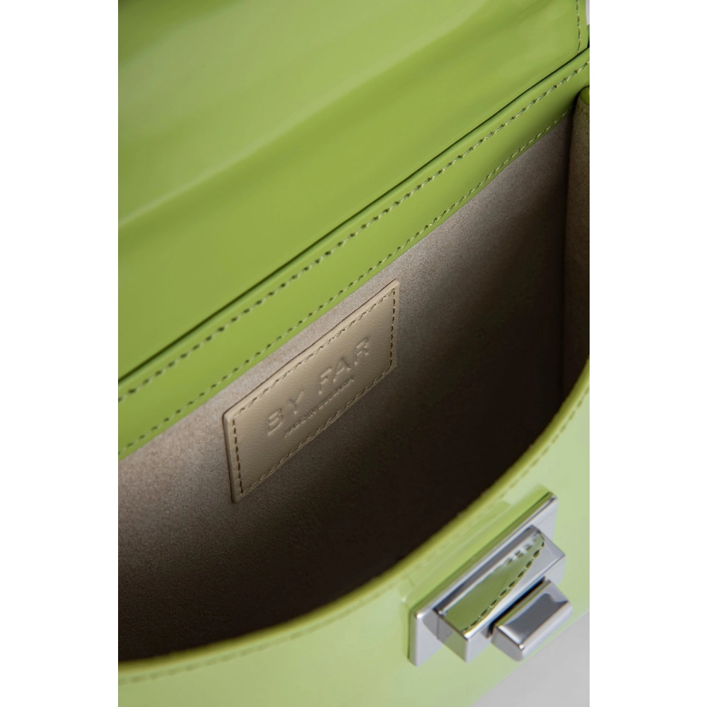 --Billy lime green semi patent leather bag-