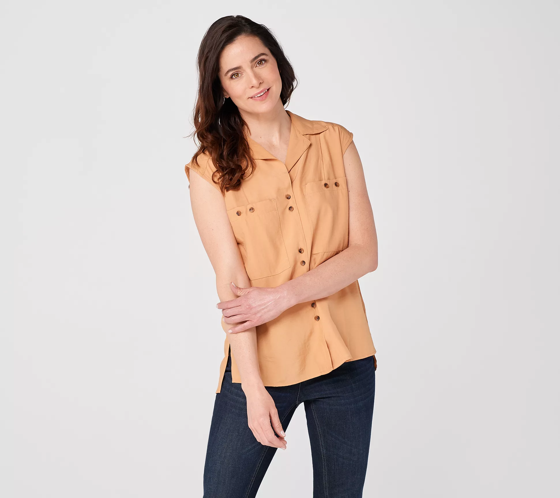 Bishop + Young Ojai Button Front Sleeveless Top