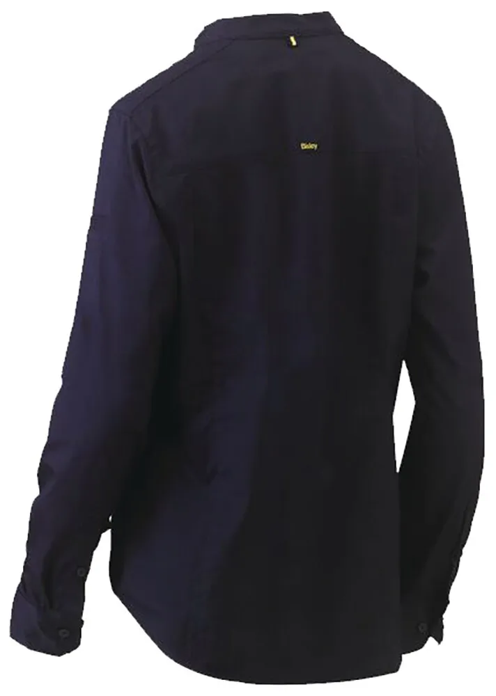 Bisley Workwear BLC6063 Shirt - Women - Stretch V-Neck - Closed Front - Navy - 6