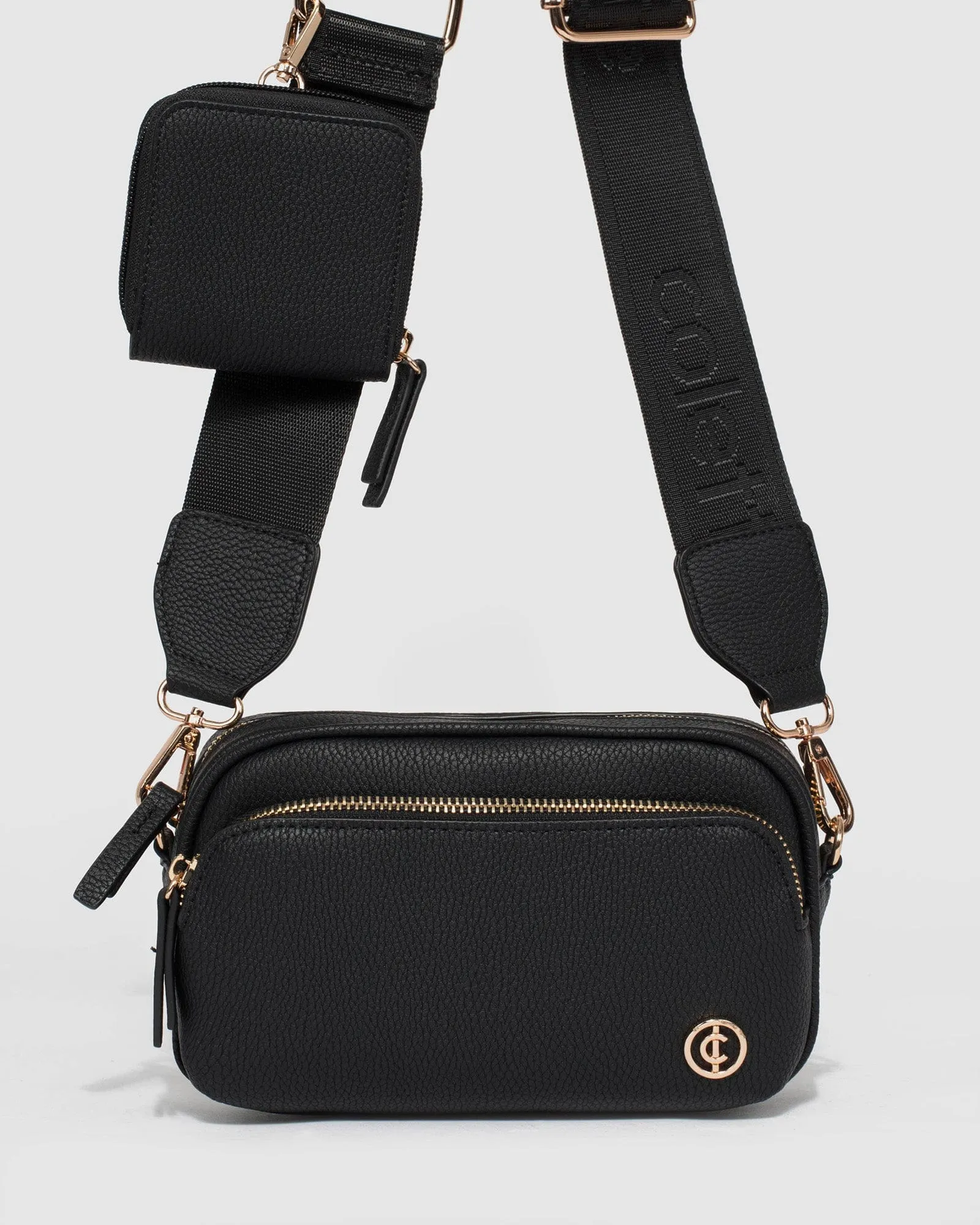 Black And Gold Amalia Crossbody Bag