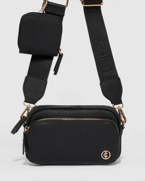 Black And Gold Amalia Crossbody Bag