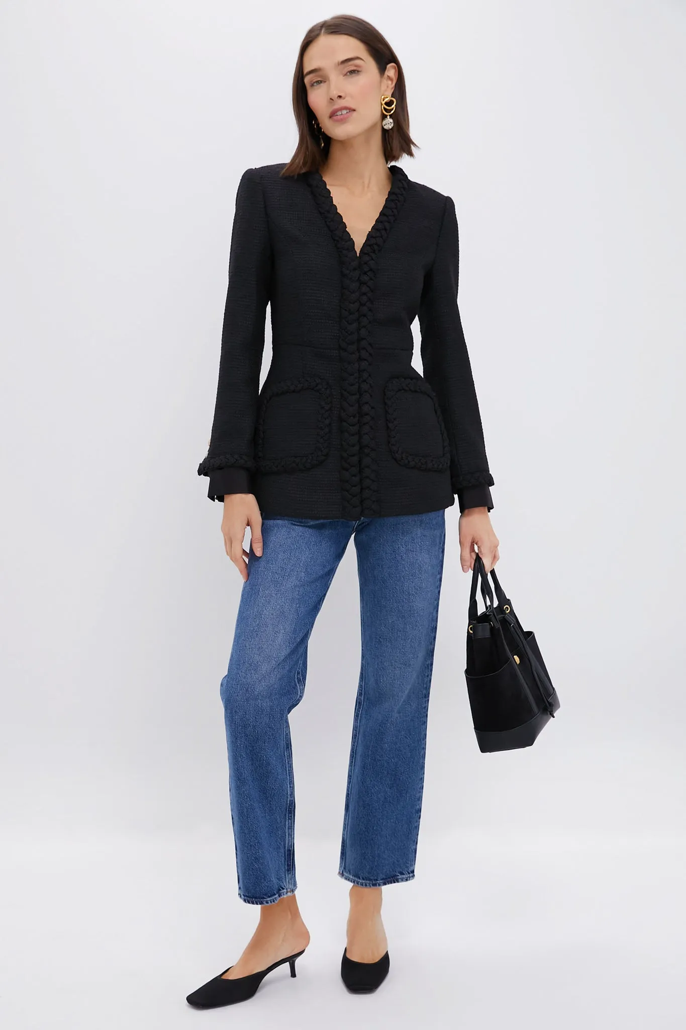 Black Braided Trim Shay Jacket