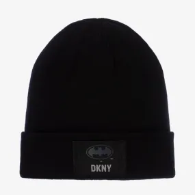 Black Cotton Knit Batman Beanie Hat