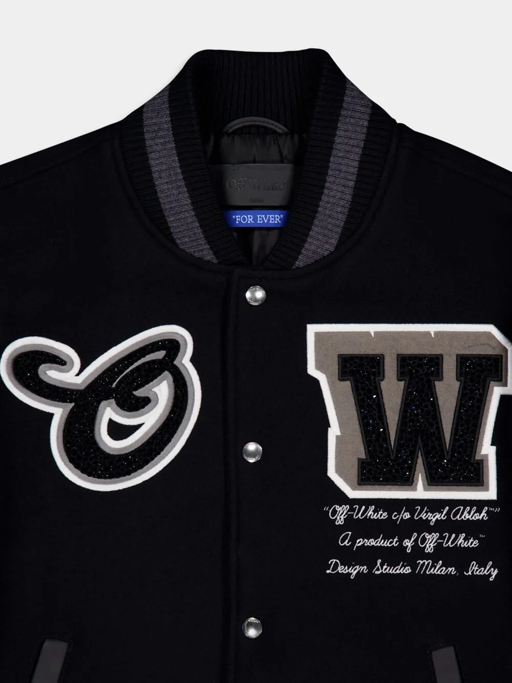 Black Crystal Varsity Jacket