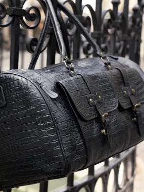 Black Leather Bag for Men - Le48h Héritage Jet Black | PAUL MARIUS