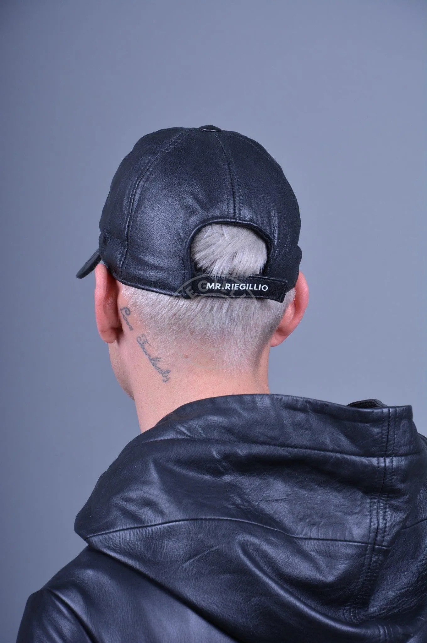 Black Leather Cap