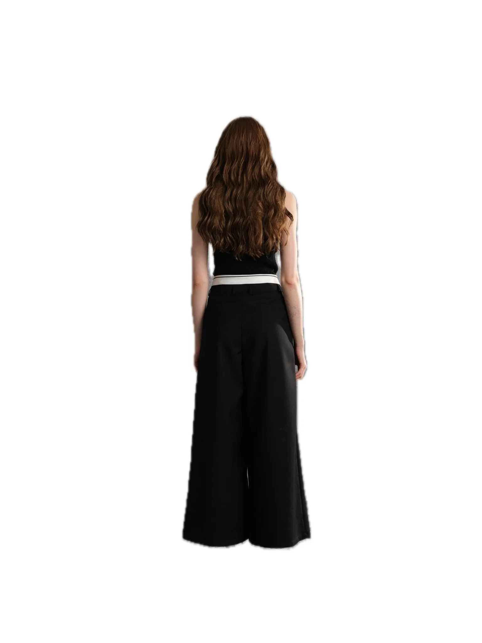 Black Neck Tank Top-