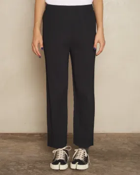 Black Signature Fine Knit Pleat Trousers