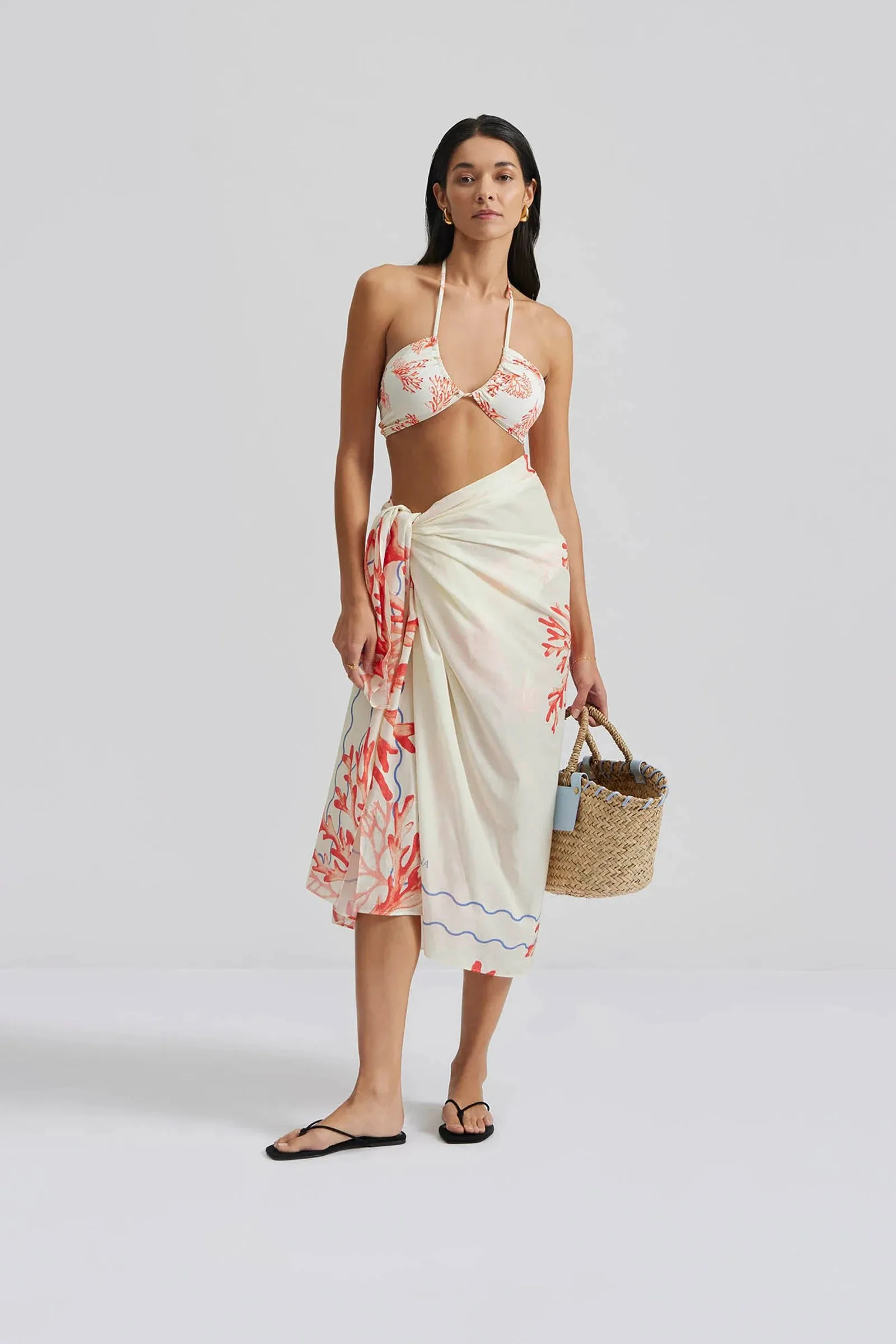 Blanka Bikini Top Coral Red