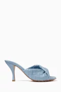 Blink 80 Mule Sandals in Intrecciato Leather