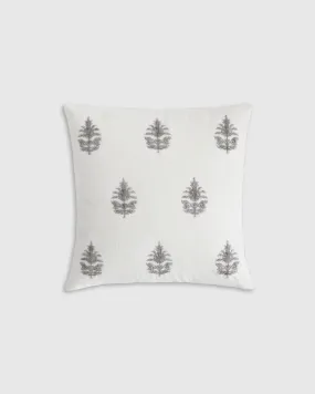 Block Print Embroidered Pillow Cover