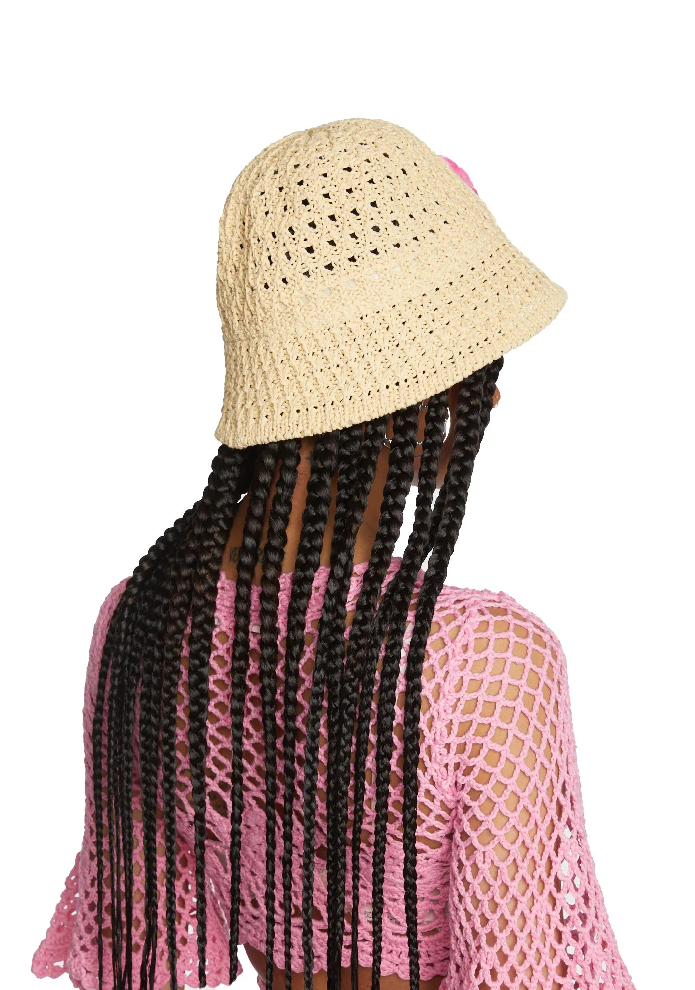 Blossom Blush Crochet Bucket Hat-