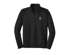 Blow Your Whistles Sport-Tek® Sport-Wick® Stretch 1/4-Zip Pullover - Black. NEW B Logo