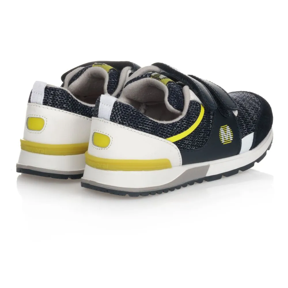 Blue & Green Leather Trainers