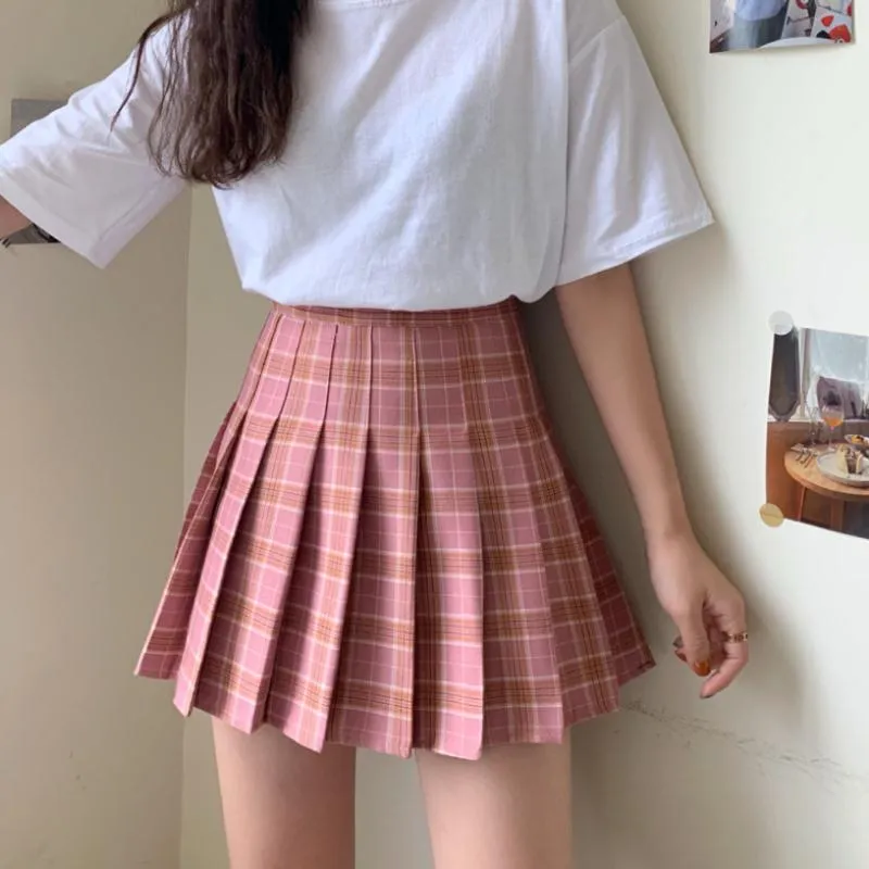 Blue Check Skirt