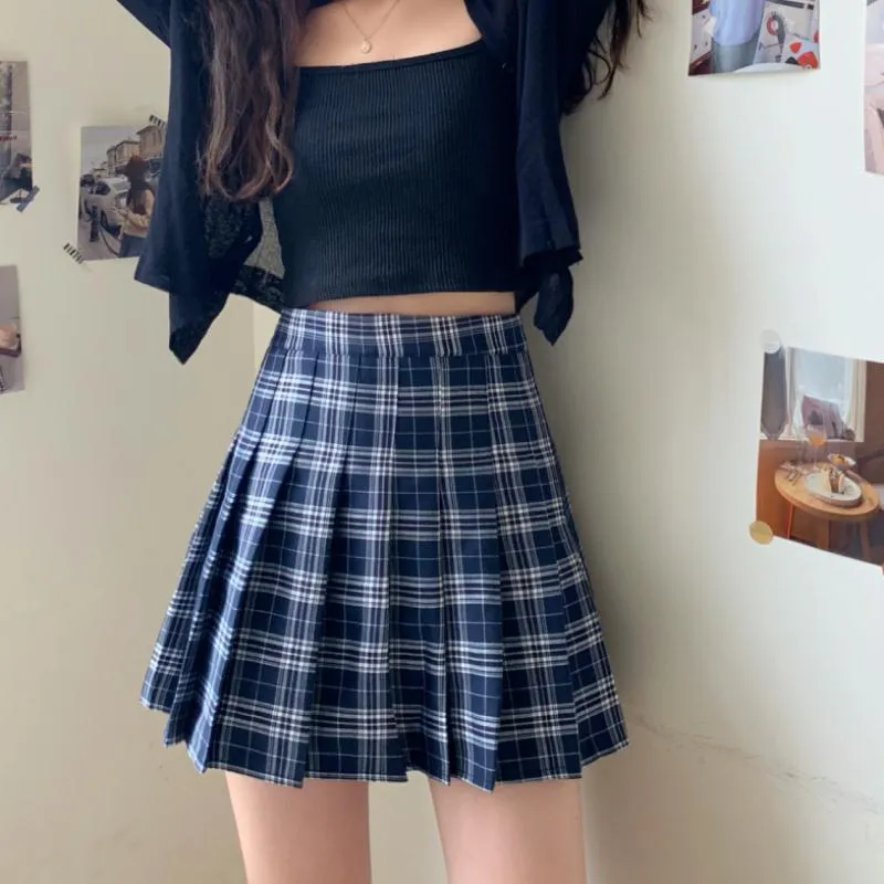Blue Check Skirt