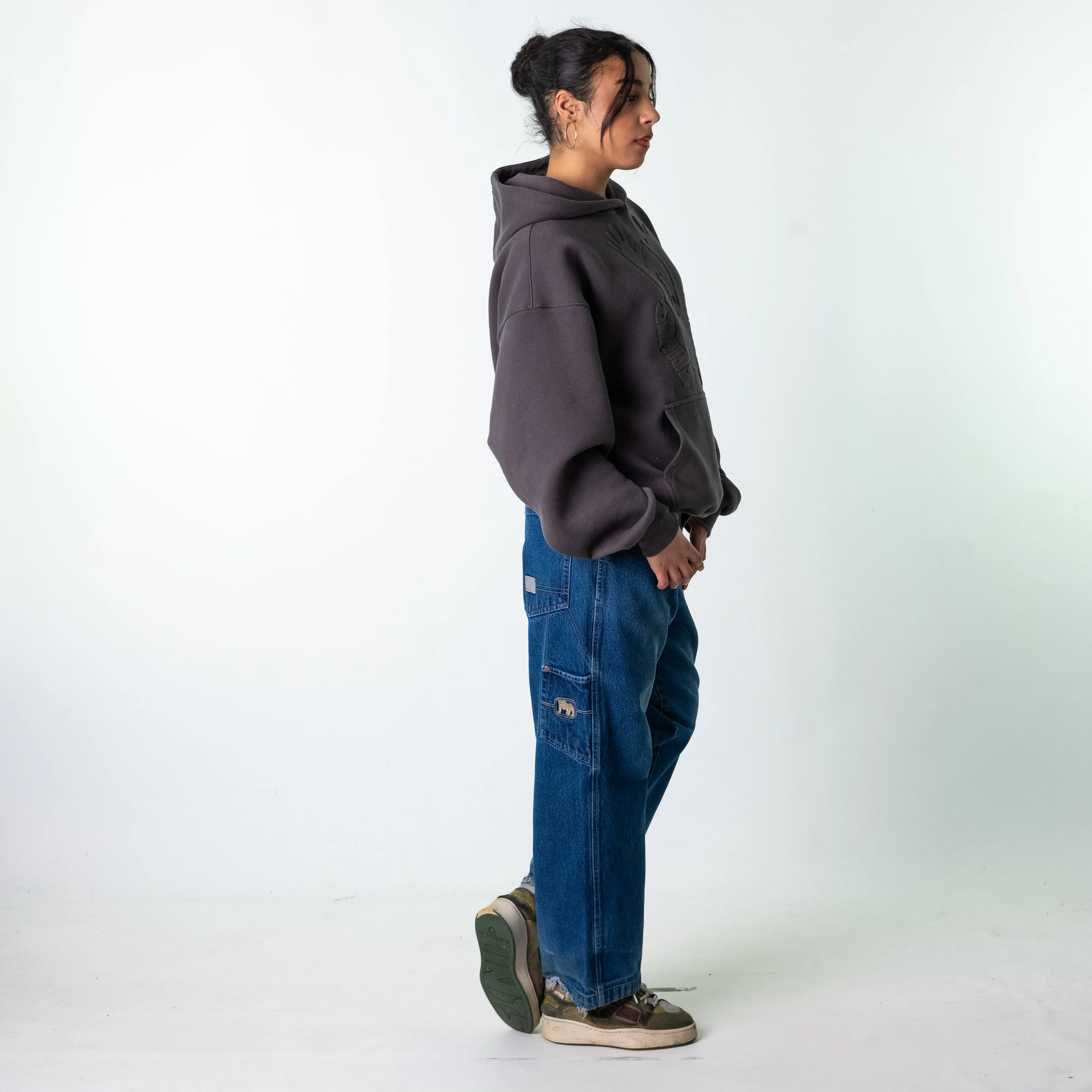 Blue Denim 90s Baggy Hip Hop EXCO Cargo Skater Trousers Pants Jeans (32x30)