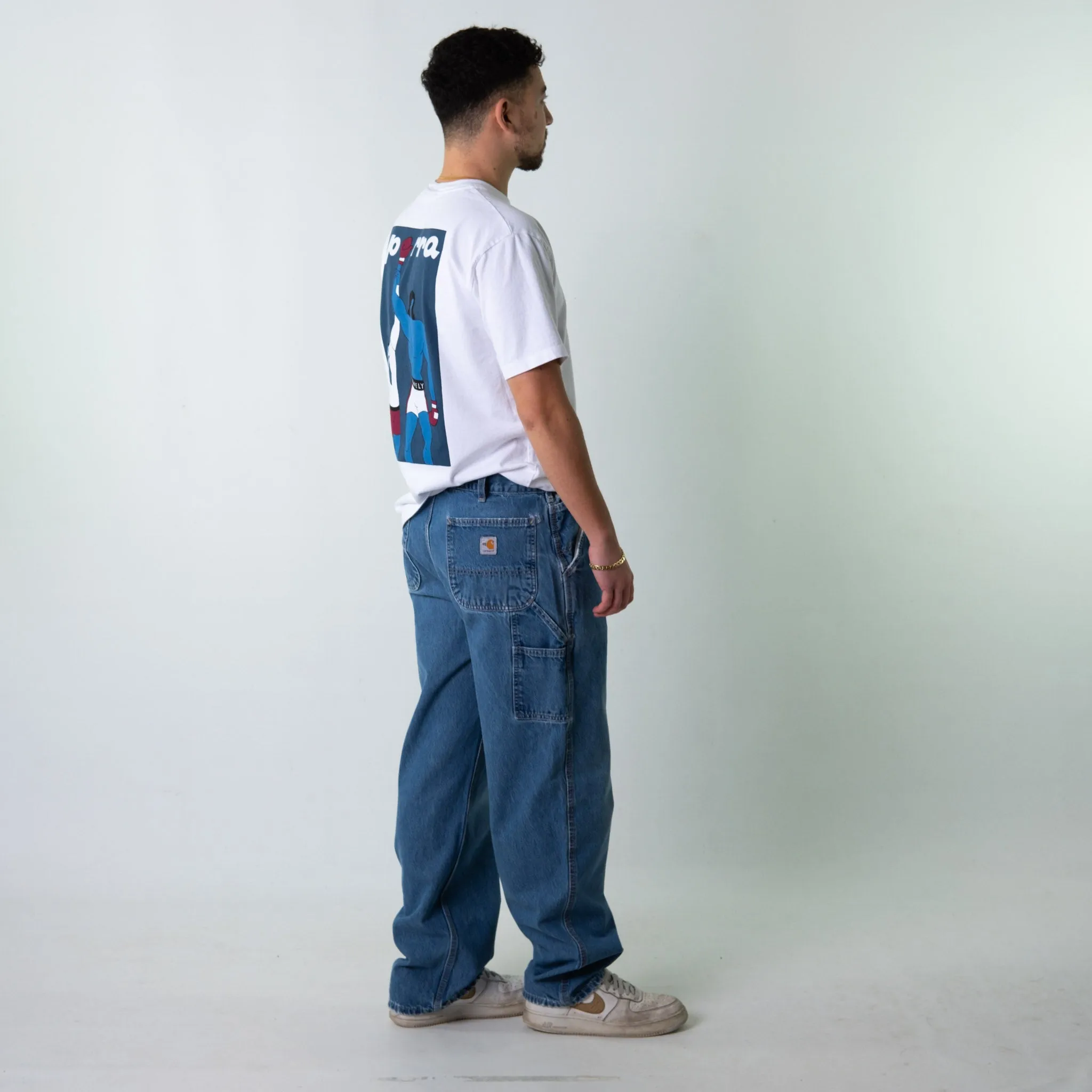 Blue Denim 90s Carhartt  Cargo Skater Trousers Pants Jeans (36x34)