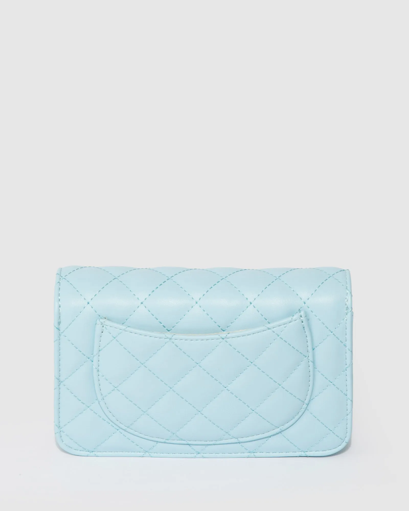 Blue Ebony Lock Crossbody Bag