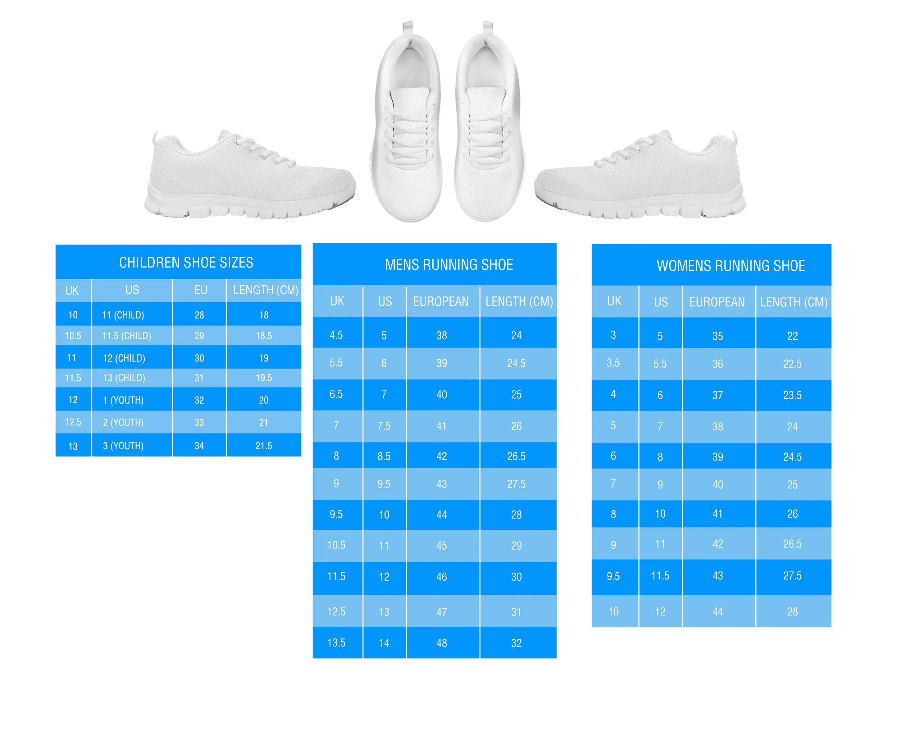 Blue Jelly Fish Black Border Men's Sneakers