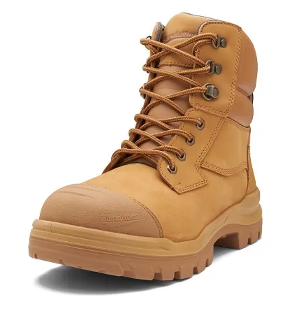BLUNDSTONE 150mm RotoFlex Wheat Water-Resistant TPU Nubuck Zip Sided Safety Boot