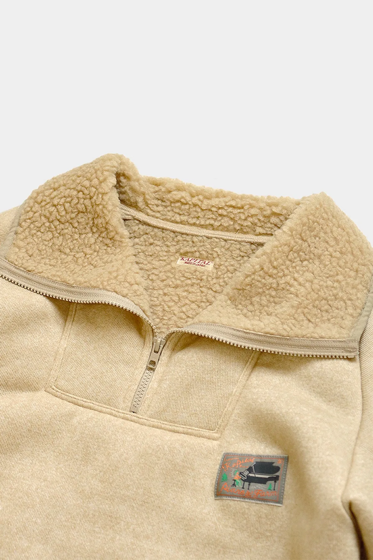 BOA Fleece ZIP ALPINE Pullover - Ecru