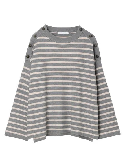 Bobo Tokyo Kyou Shoulder Button Knit Pullover