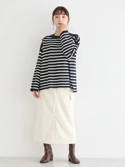 Bobo Tokyo Kyou Shoulder Button Knit Pullover