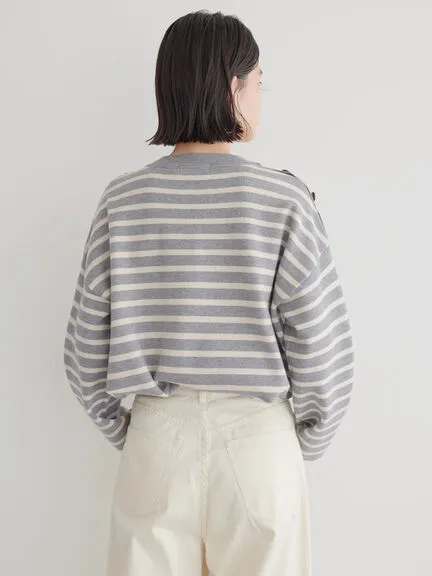Bobo Tokyo Kyou Shoulder Button Knit Pullover