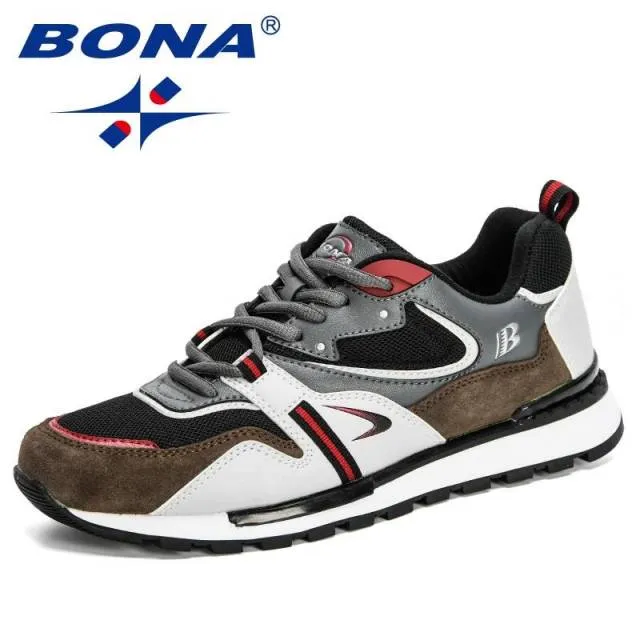Bona designers action leather sneakers  man