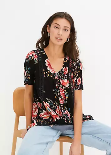 bonprix Floral Lace Tunic Top | Grattan
