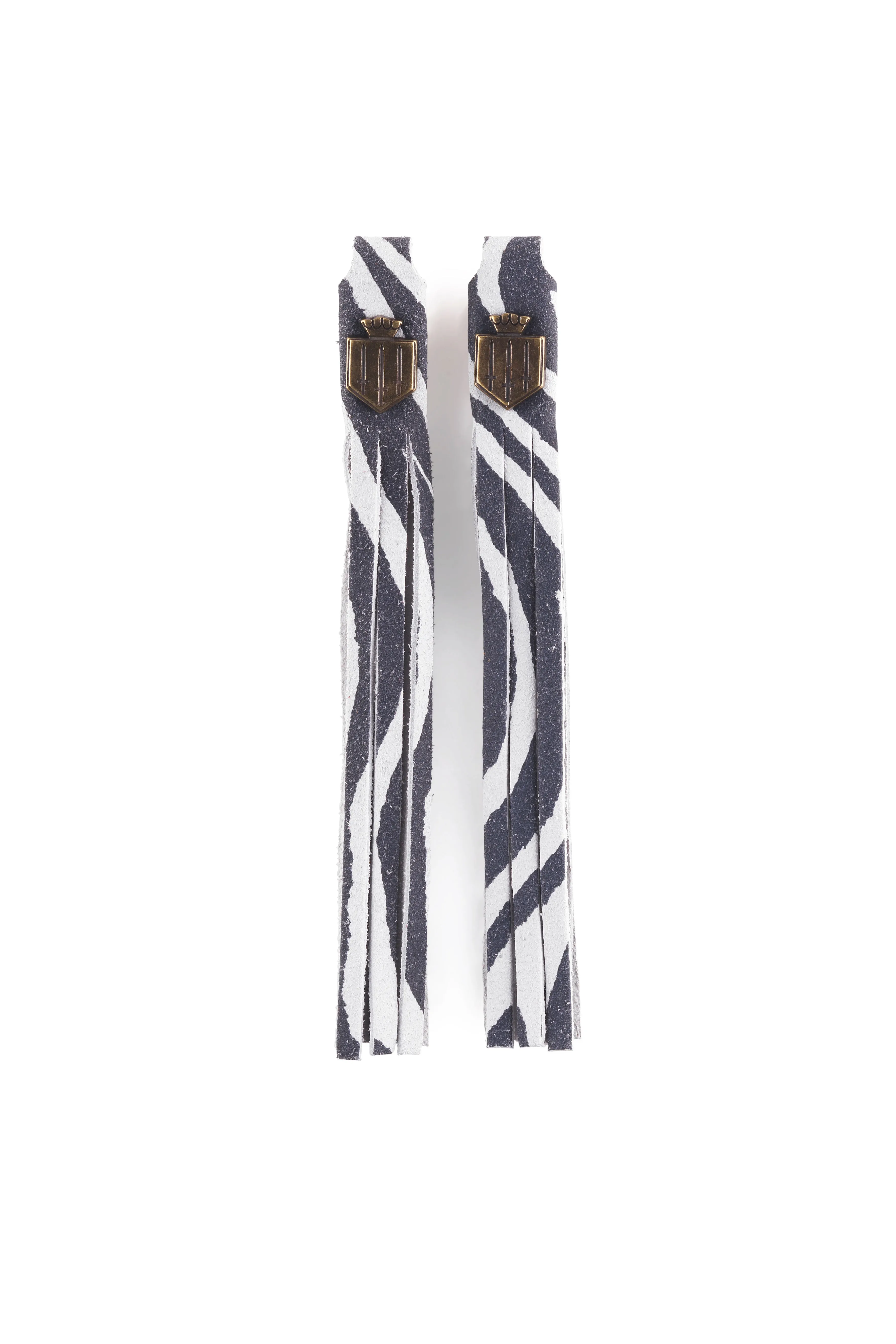 Boot Tassels zebra & suede Tassels