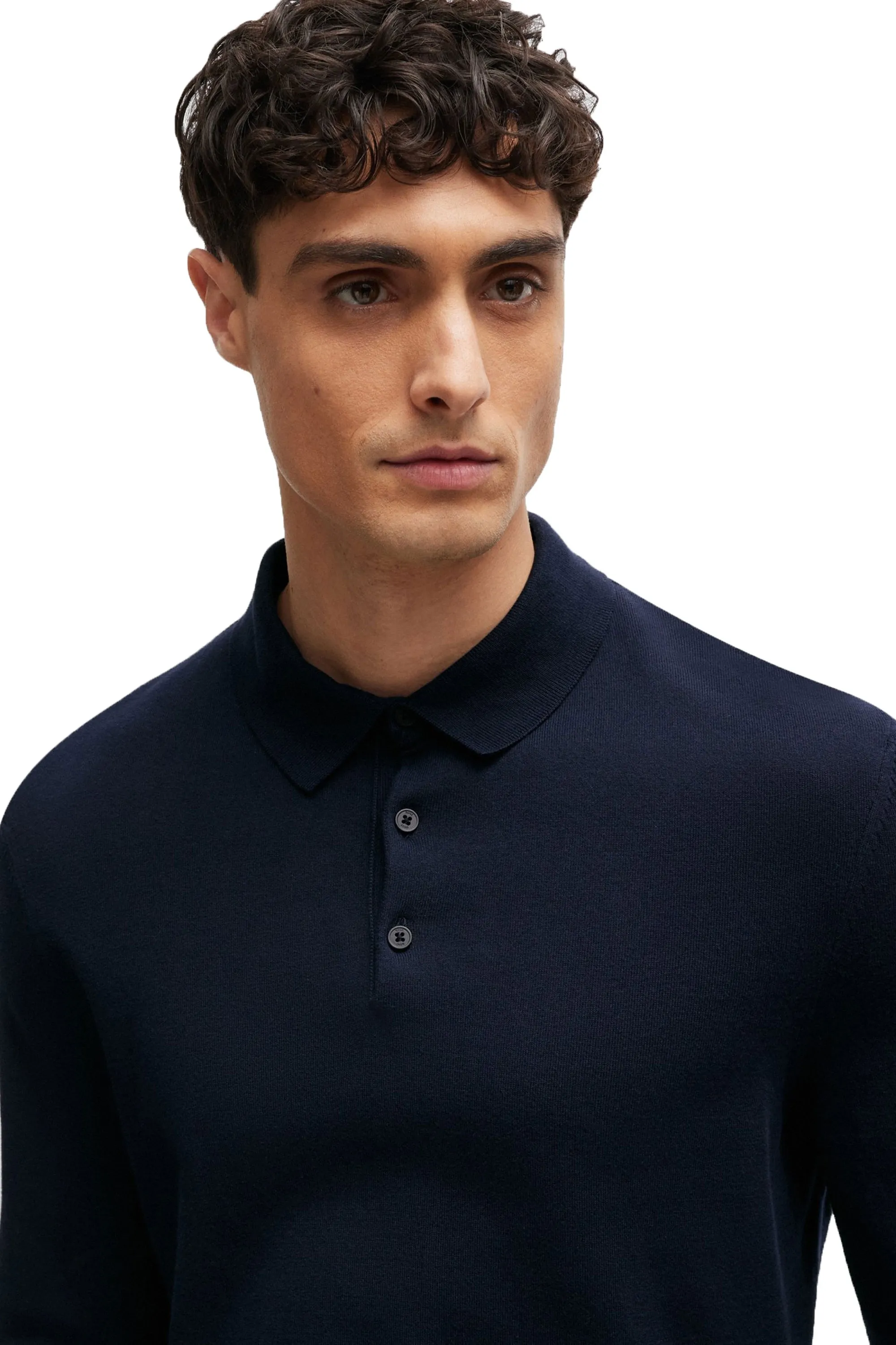 Boss Gemello Knitted Polo Dark Blue