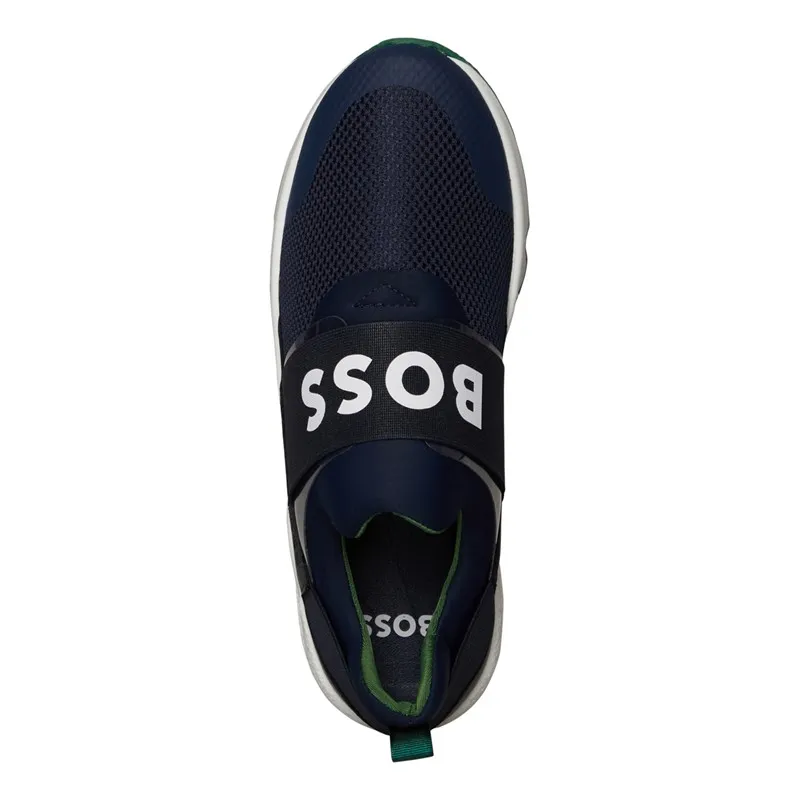 BOSS Junior Boys Casual 1 D2 Trainers Navy